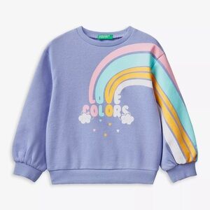 United Colors Of Benetton Rainbow Print Crewneck Sweatshirt